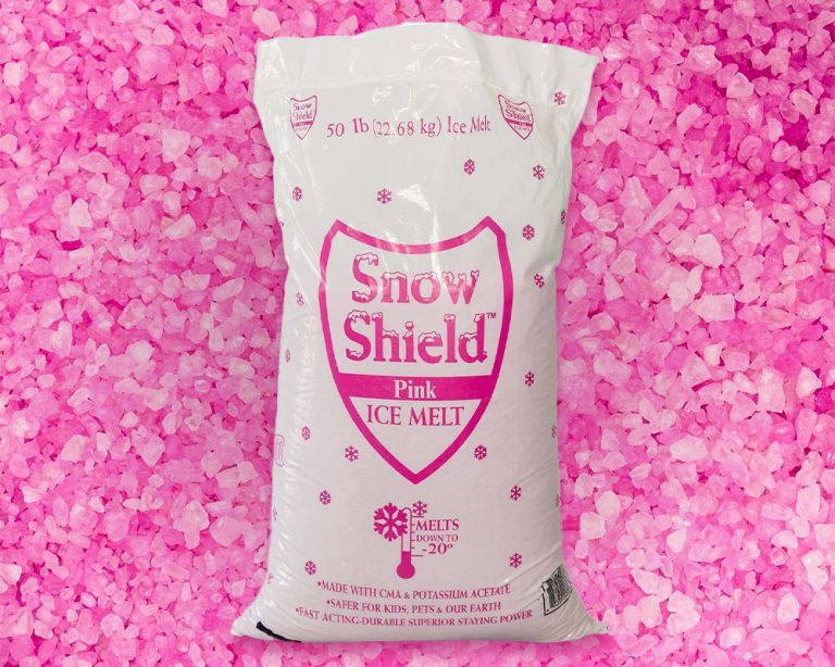 Snow Shield Ice Melt, Pink (50 Pound Bag) The Mulch Connection